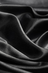 Black silk fabric background