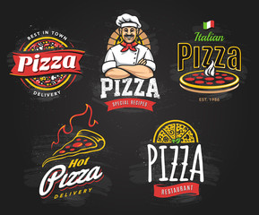 Pizza Emblems Set