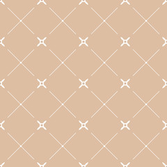 Fototapeta premium Colored seamless pattern with geometric elements. Brown background