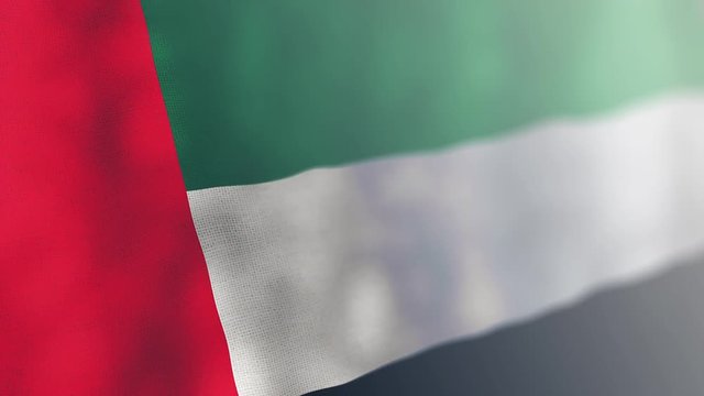 UAE flag waving animation