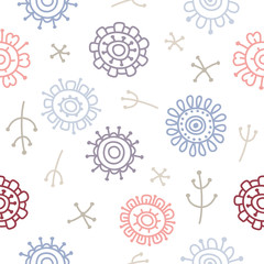 modern abstract floral pattern pastel colors