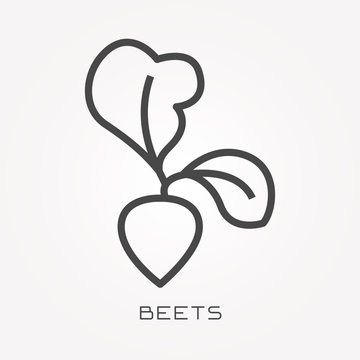 Line Icon Beets