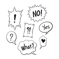 hand draw bubble speech, vector