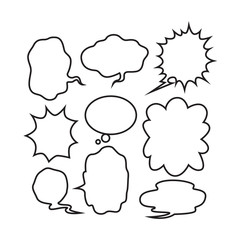 hand draw bubble speech, vector