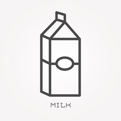 Line icon milk