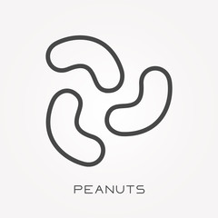 Line icon peanuts