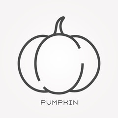 Line icon pumpkin