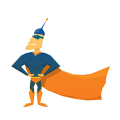 vector funny comic super hero