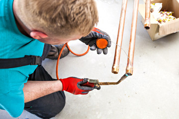 Plumber brazed copper tubes