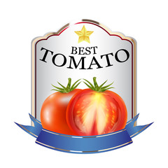 label of red tomato ketchup brand logo