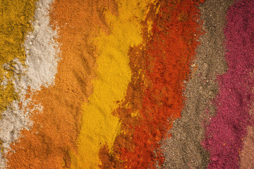 Traditional Indian and Persian spices as close-up - obrazy, fototapety, plakaty