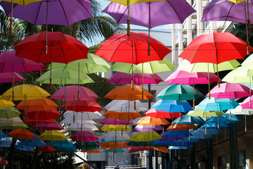 Fototapeta na wymiar Color umbrellas
