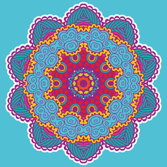 Round colorful mandala.