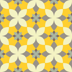 Seamless decorative floral background. Vector illustration.
