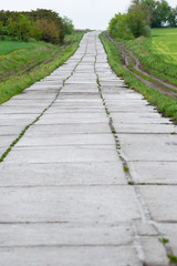 Wet road climbing up the hill