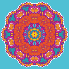 Round colorful mandala.