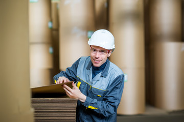 paper mill factory worker © agnormark