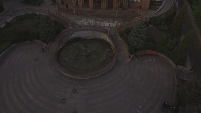 Aerial view beautiful Сastle at sunset European city UHD drone footage