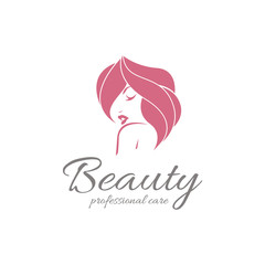 Beauty girl logo. Beautiful girl vector illustration 
