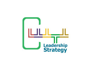 Obraz premium text Leadership Strategy. Flat designed for graphic and web design