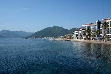 Naklejka premium View from the sea in Marmaris, Turkey