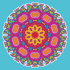 Round colorful mandala.