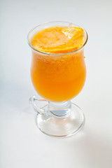 Hot grog. Hot cocktail in the glass.