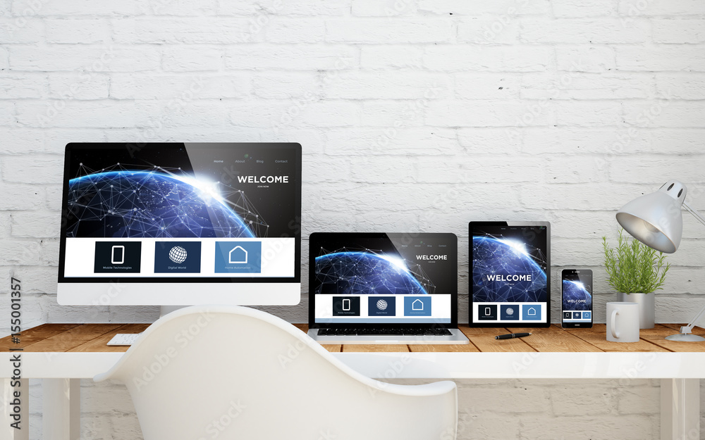 Canvas Prints multidevice desktop landing page communications