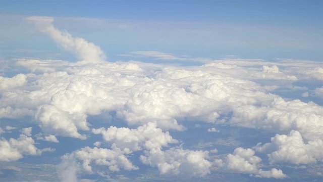  High quality aerial shot above the clouds in 4K