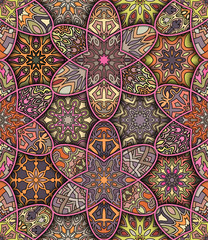 Seamless pattern. Vintage decorative elements. Hand drawn background. Islam, Arabic, Indian, ottoman motifs. Perfect for printing on fabric or paper.