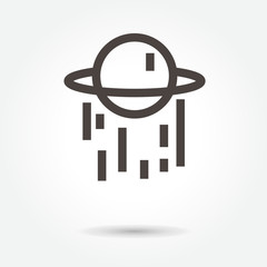 planet icon. sign design vector. illustration. on white background. logo