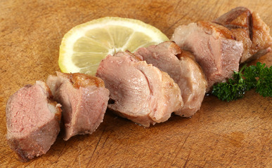diced duck breast