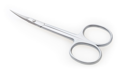 Nail scissors isolated on white background with clipping path