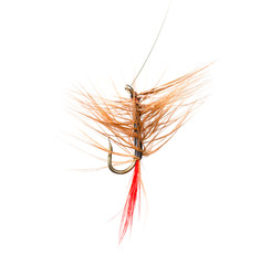 Obraz premium fly for fishing on a white background