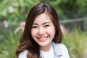 Young asian lady Smiling