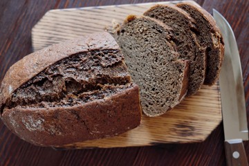 Black rye bread homemade fresh baking tasty