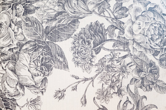 Fototapeta Vintage floral fabric