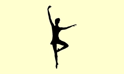 Fototapeta na wymiar Ballerina Female Dancer Pose 