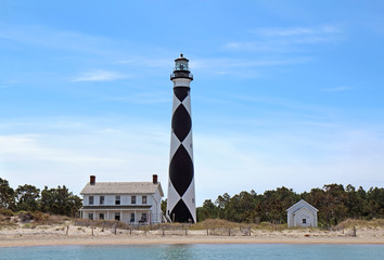Cape Lookout lighthouse on the Southern Outer Banks of North Carolina