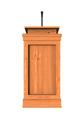 3D Rendering Podium on White