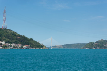 A view of Yavuz Sultan Selim Bridge from a distance