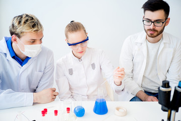 Scientists at laboratory