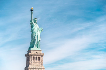 Fototapeta na wymiar The Statue of Liberty in New York City, Landmarks of New York
