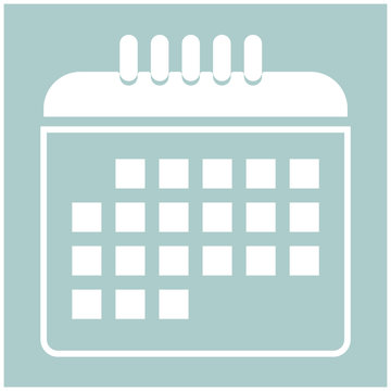 Calendar the white color icon .
