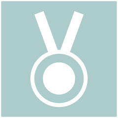 Medal the white color icon .