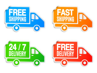 Free Shipping and Free Delivery Labels