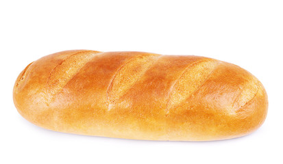 bread (loaf) isolated on white background.