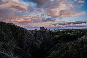 Fototapeta premium Dunnotar Castle at Sunset