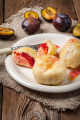 Sweet plum dumplings.
