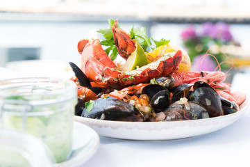 Seafood - lobster and shrimp